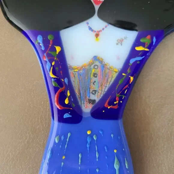 Vanity Mirror Handcrafted Handheld Lovely Moon Goddess One Of A Kind OOAK Art - Picture 11 of 16